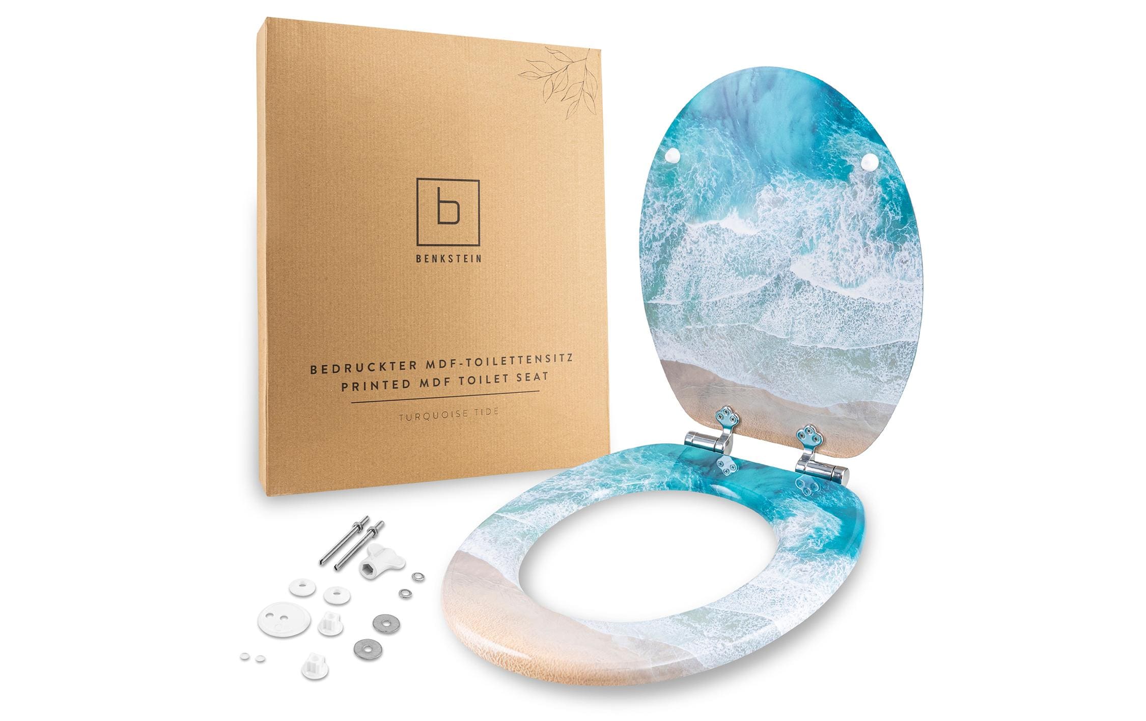 Benkstein Toilettensitz MDF türkis bedruckt Benkstein Toilettensitz MDF türkis bedruckt