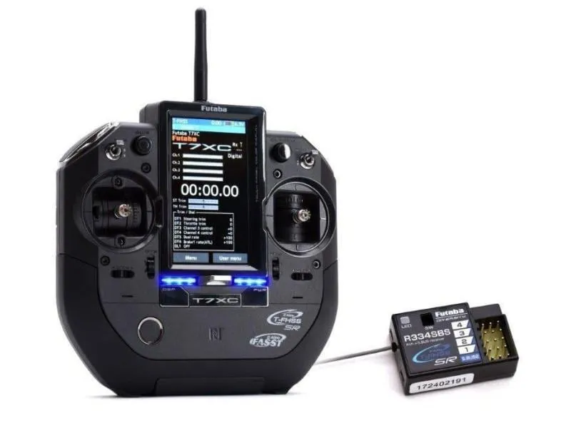 Futaba Fernsteuerung T7XC + R334SB 7-Kanal Futaba Fernsteuerung T7XC + R334SB 7-Kanal