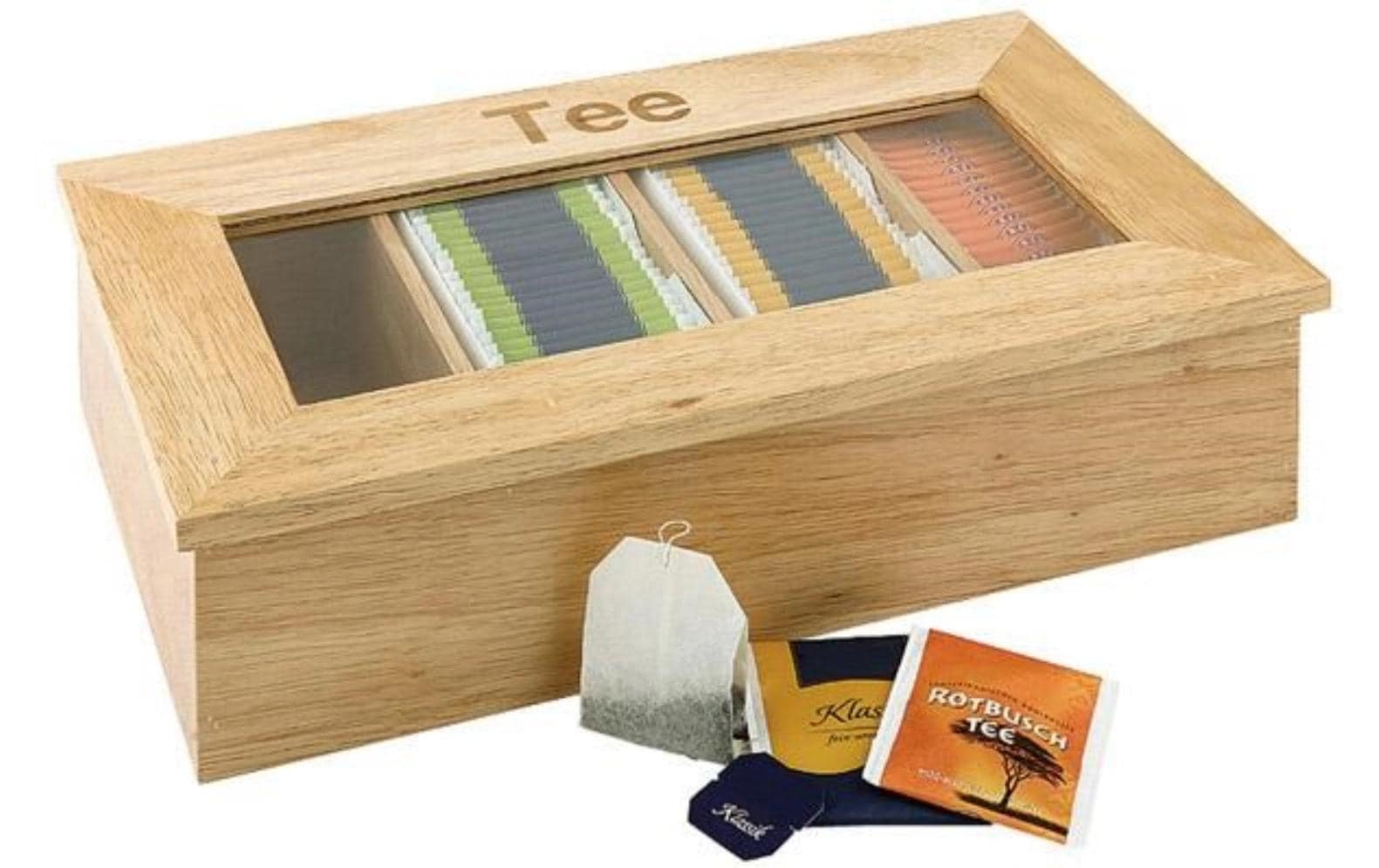 APS Teebox mit 4 Kammern Nature