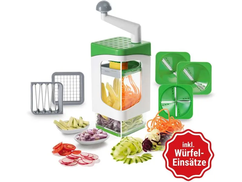 Genius Gemüseschneider Nicer Dicer Julietti 13-teilig, Grün/Weiss