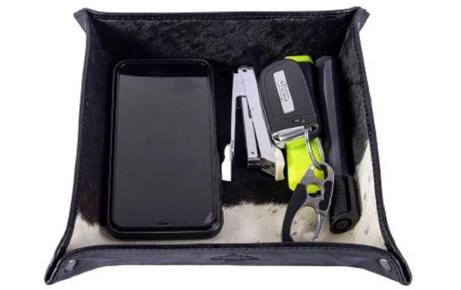 Alpenleder Hosentaschendepot Gruschtler 17x17cm, Kuhfell Alpenleder Hosentaschendepot Gruschtler 17x17cm, Kuhfell