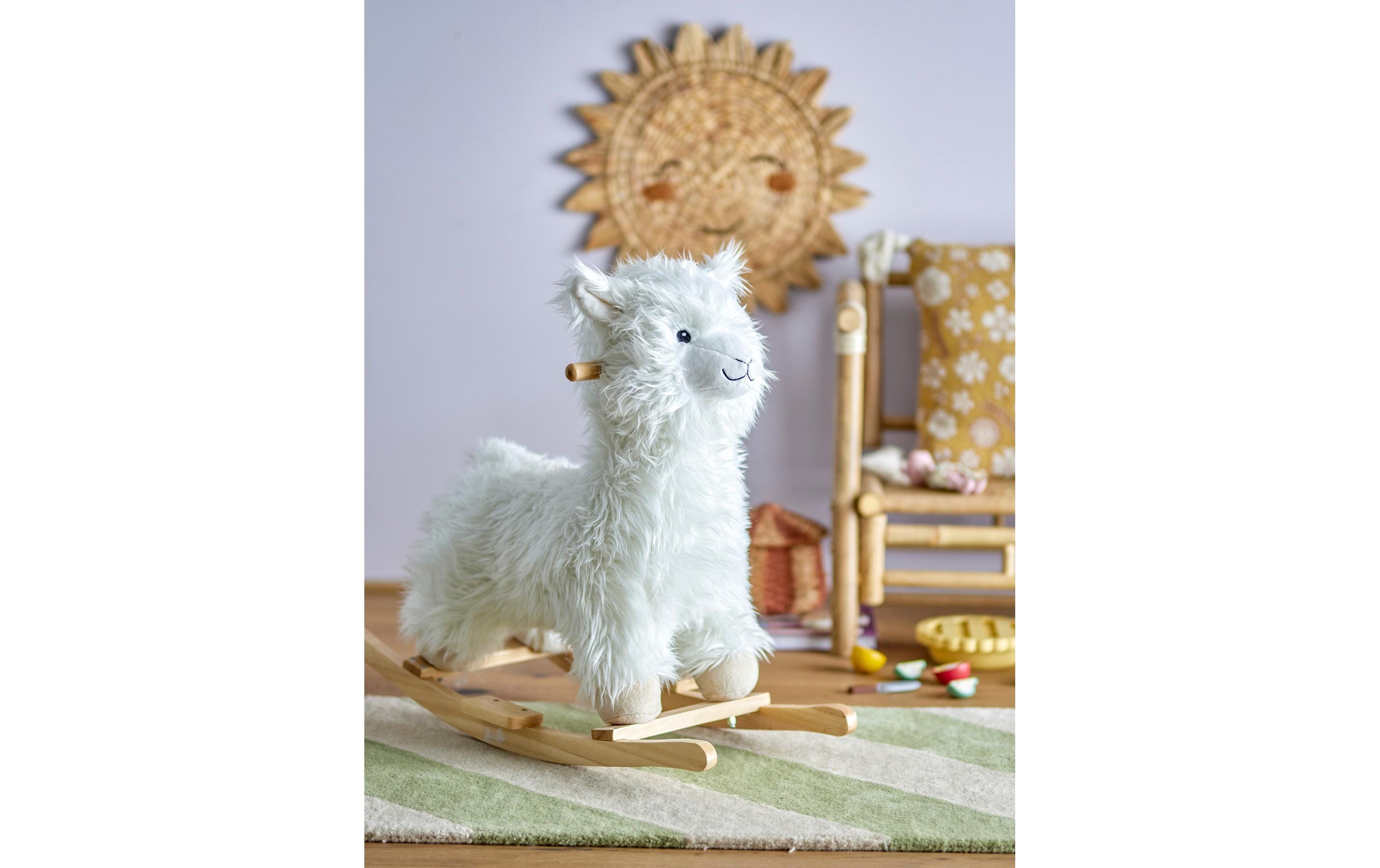 Bloomingville Schaukeltier Kinto Lama Weiss
