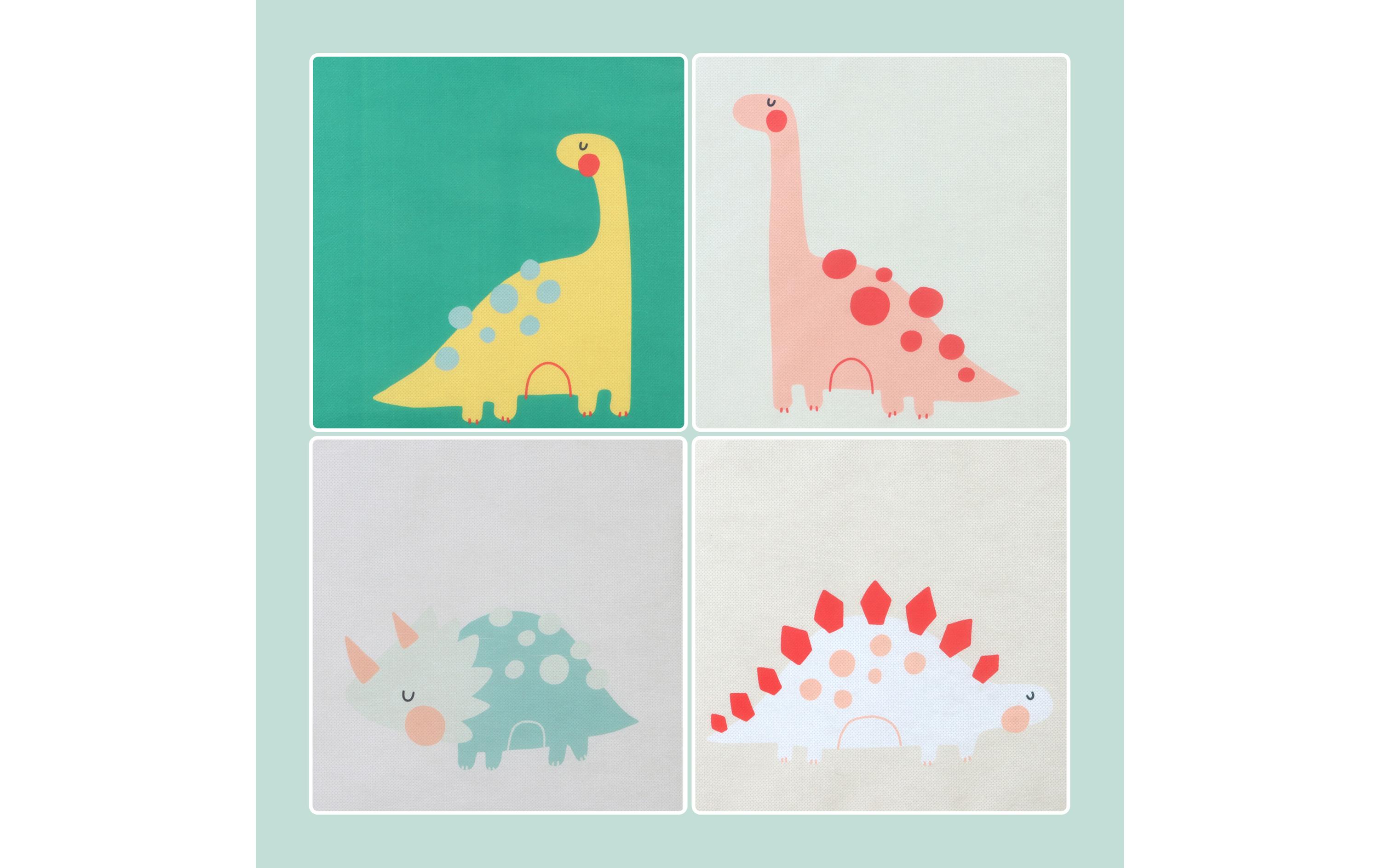 relaxdays Spielzeugbox Tiere 4 Stück