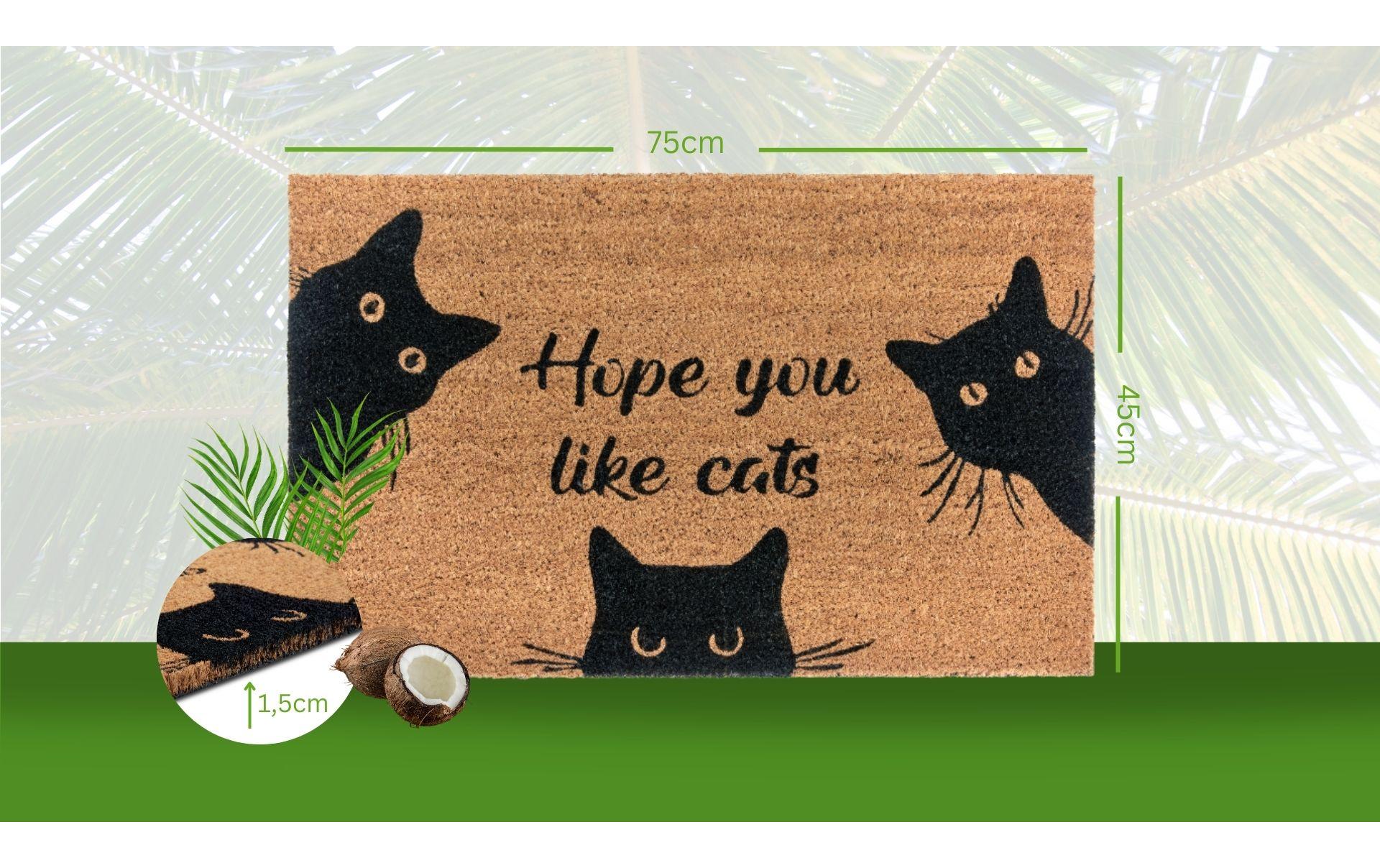 Hanse Home Fussmatte Hope you like cats 45 cm x 75 cm