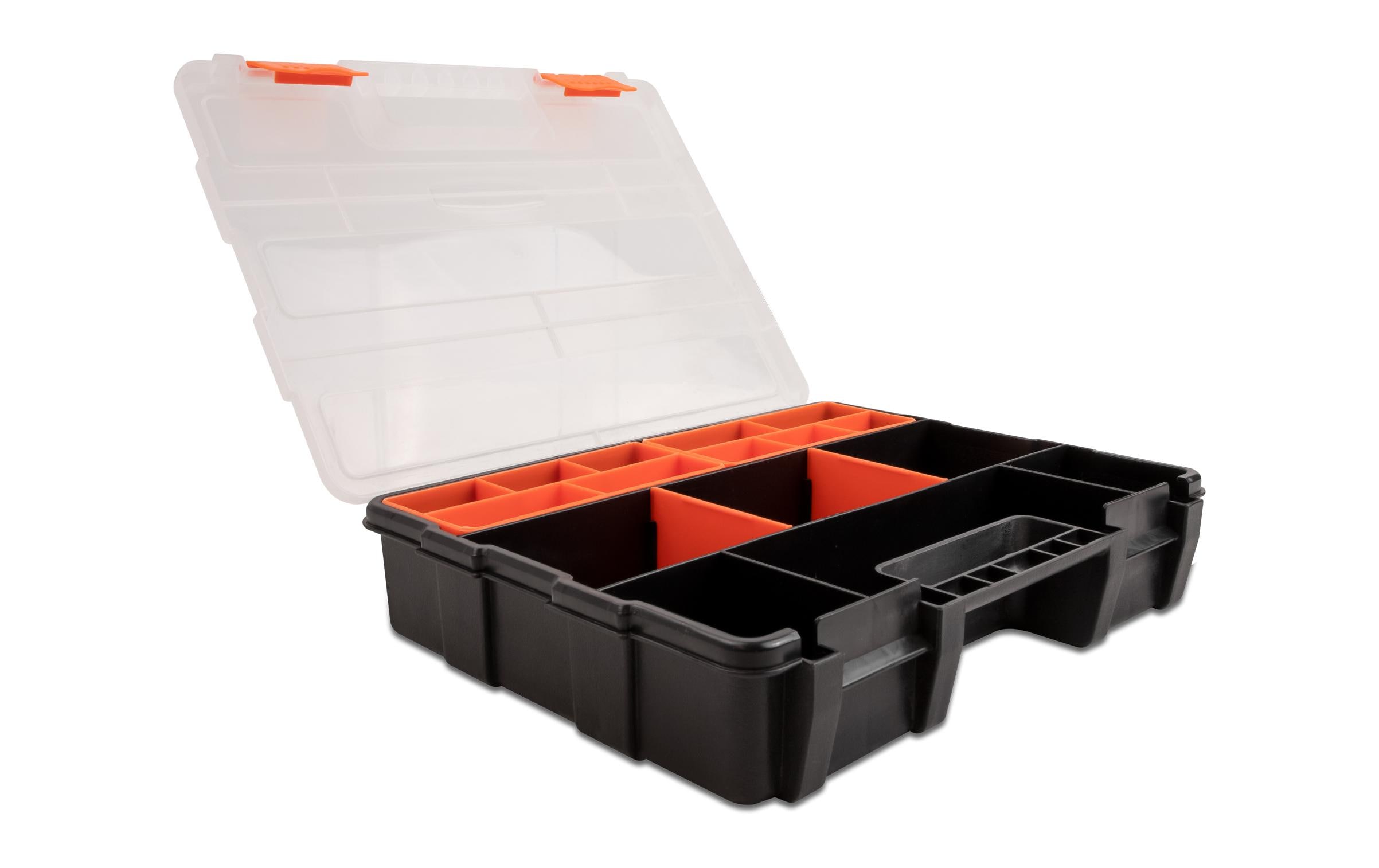 Delock Sortimentskasten Orange / Schwarz 21 Fächer Delock Sortimentskasten Orange / Schwarz 21 Fächer