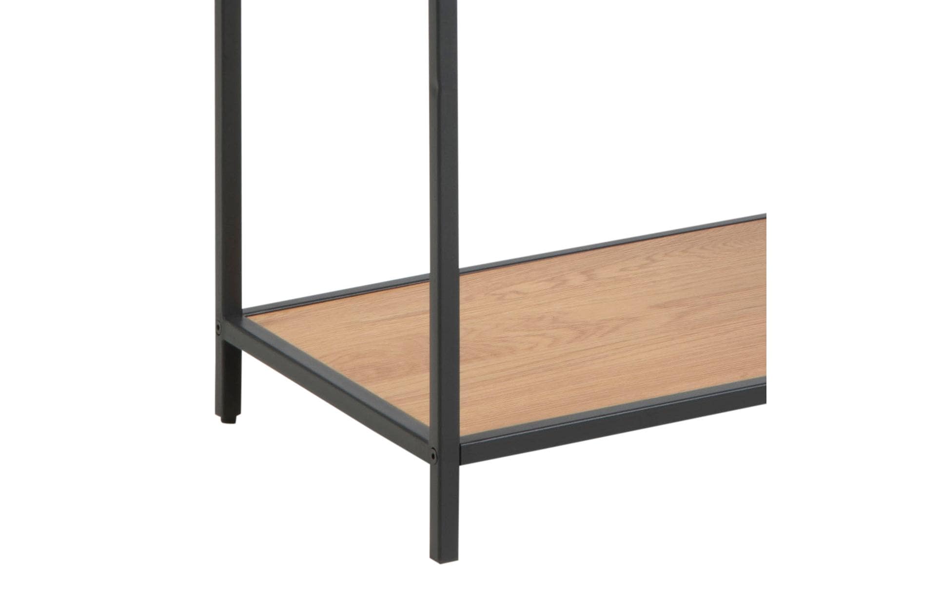 AC Design Regal Seaford 77 x 35 x 185 cm, Eiche/Schwarz matt