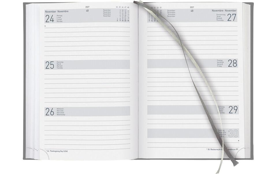 Biella Geschäftsagenda Dispo Term Trend Blume, 2027, Blau/Weiss
