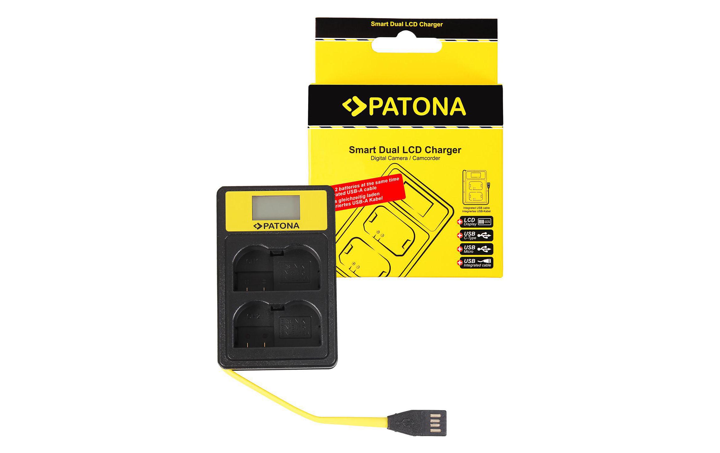 Patona Ladegerät Smart Dual LCD USB Nikon EN-EL15