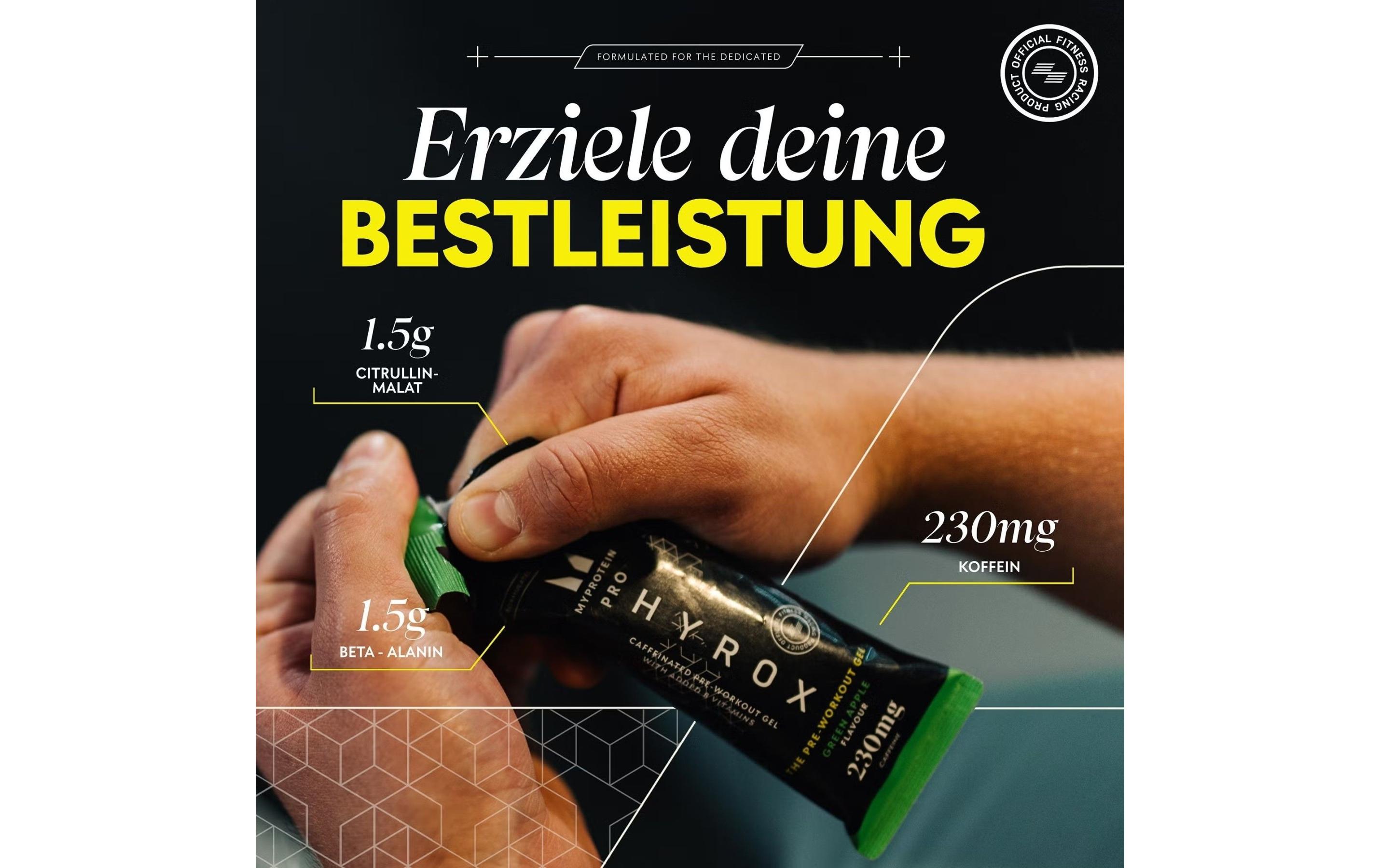 MyProtein Energygel MyProtein Hyrox The Pre-Workout Green Apple