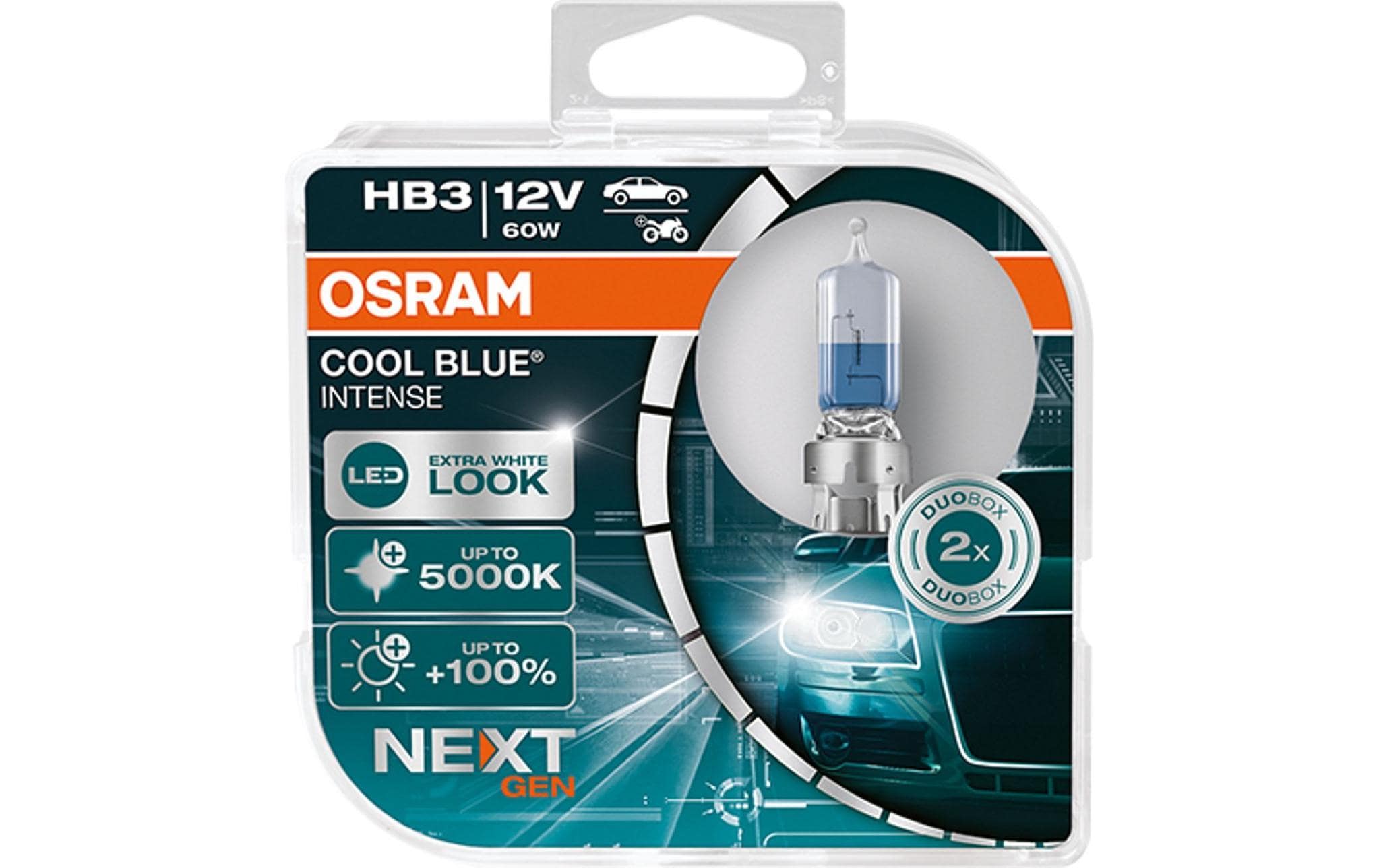 OSRAM Cool blue intense HB3 Duobox HB3/12V/60W/P20d Motorrad/PKW