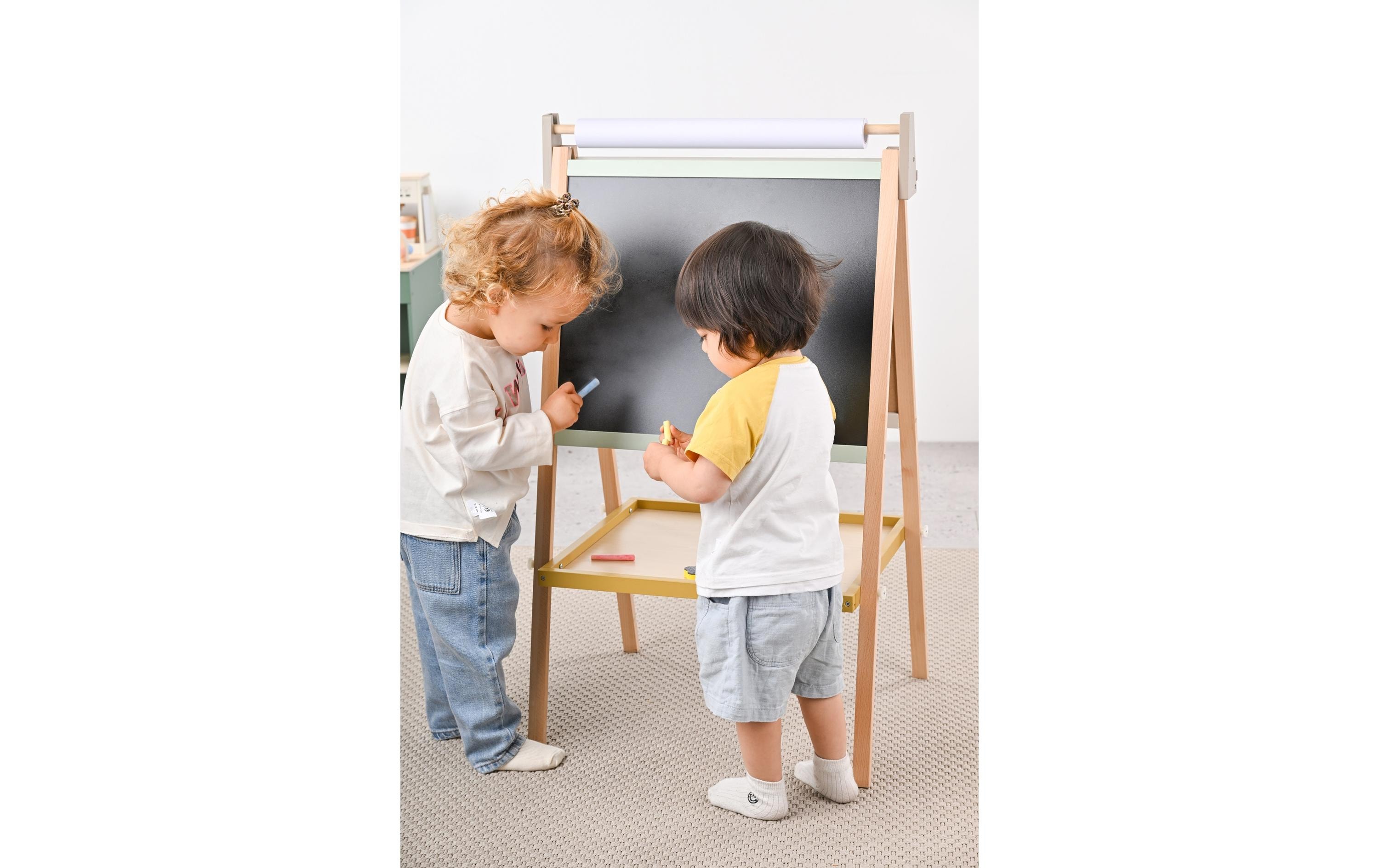 Spielba Holzspielwaren Standtafel mit Papier und Kreide