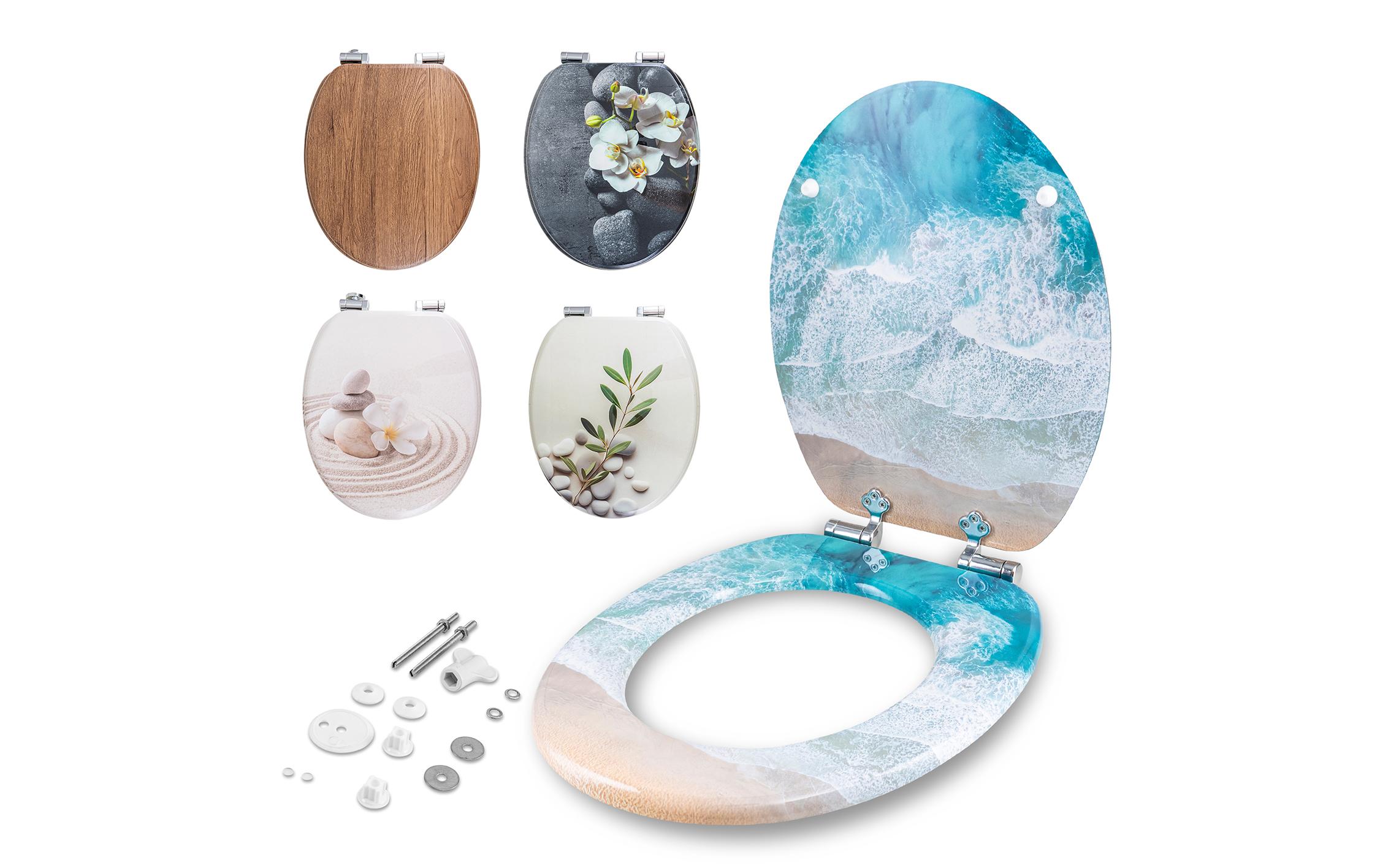 Benkstein Toilettensitz MDF türkis bedruckt