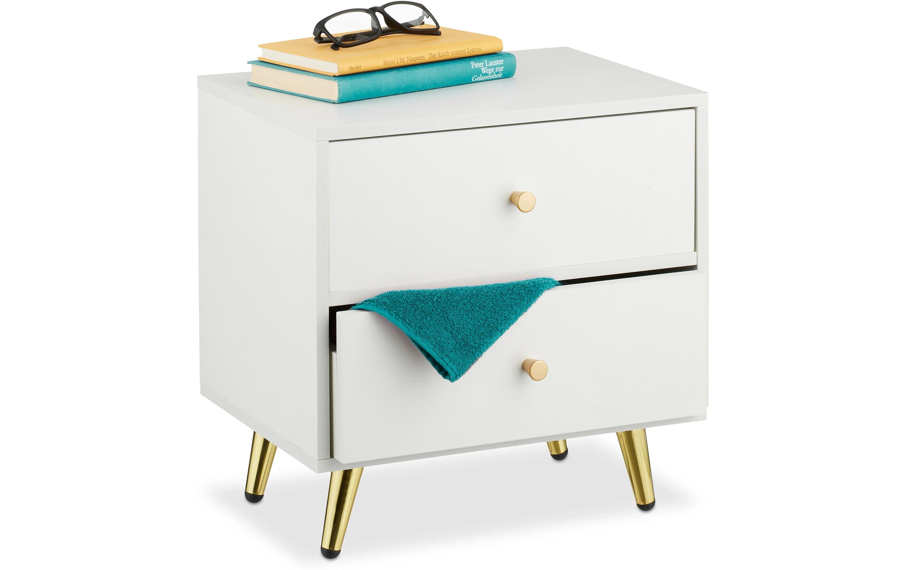 relaxdays Nachttisch 41.5 x 40 x 32.5 cm