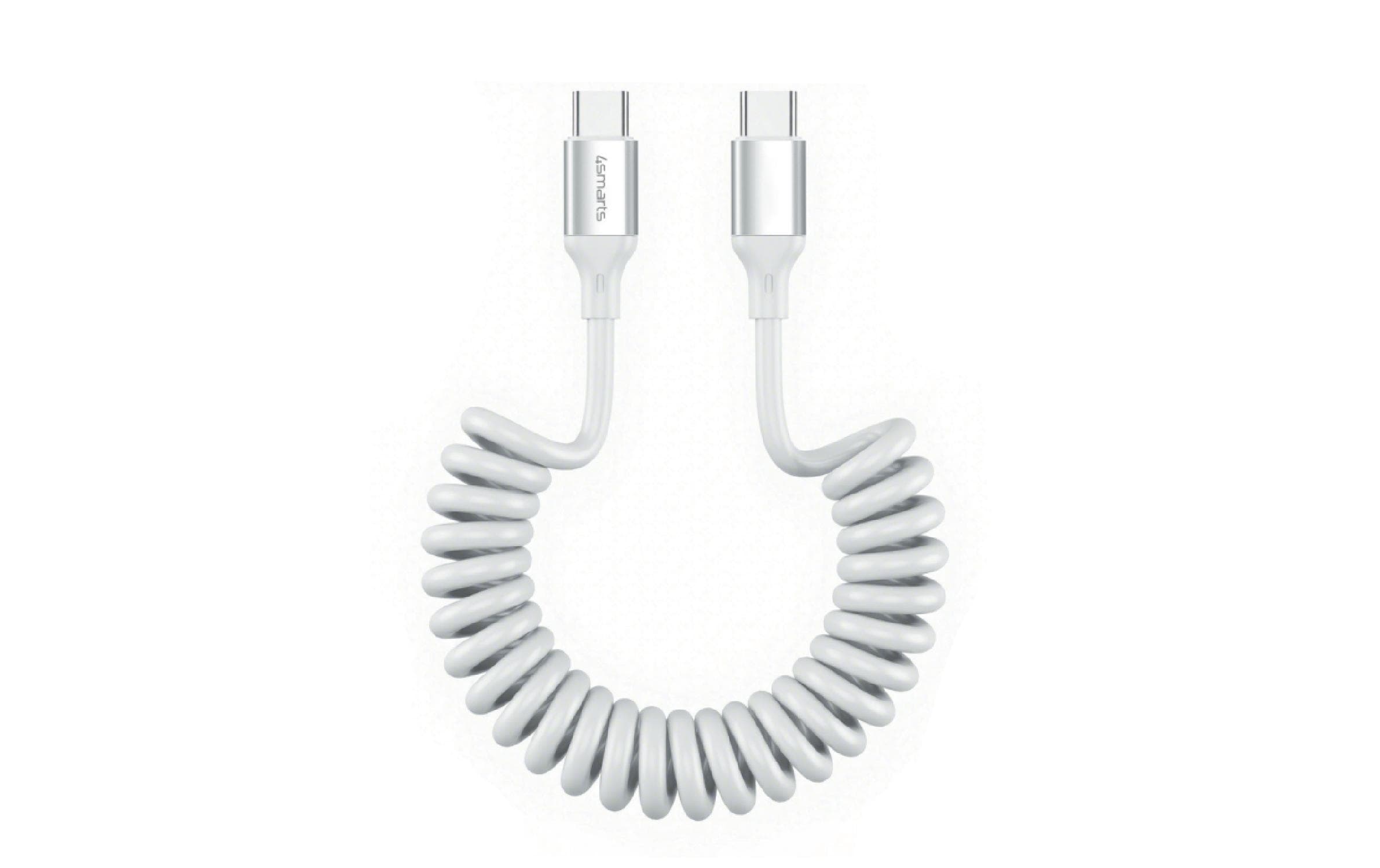 4smarts USB 2.0-Spiralkabel USB C - USB C 1.35 m Weiss 4smarts USB 2.0-Spiralkabel USB C - USB C 1.35 m Weiss