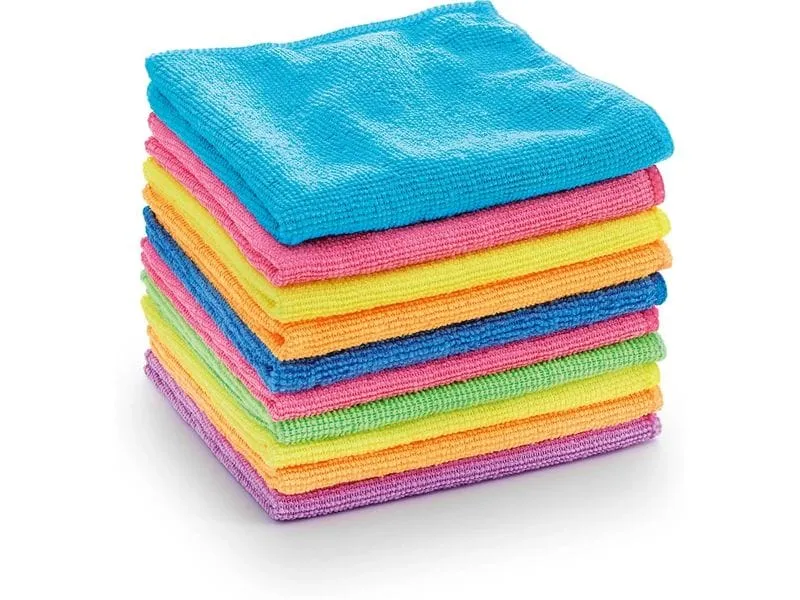 CLEANmaxx Mikrofaser-Reinigungstuch 35 x 35 cm, 10 Stück, Mehrfarbig
