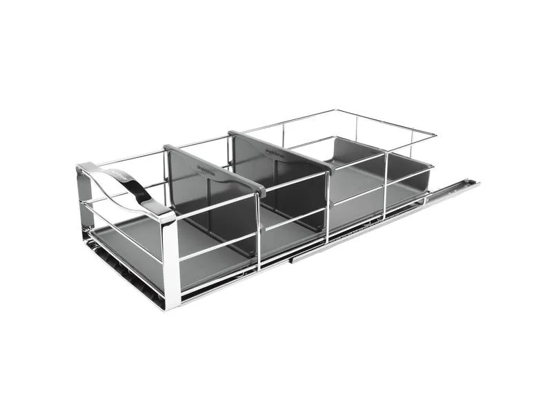 Simplehuman Organizer 22.8 x 50.8 cm, Grau/Silber