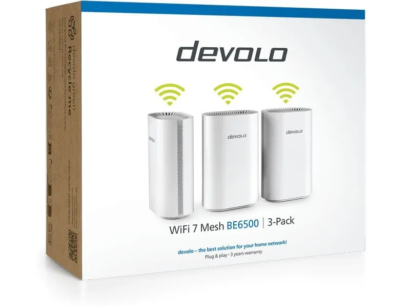 devolo WiFi 7 Mesh BE6500 Dual-Band 3er Pack