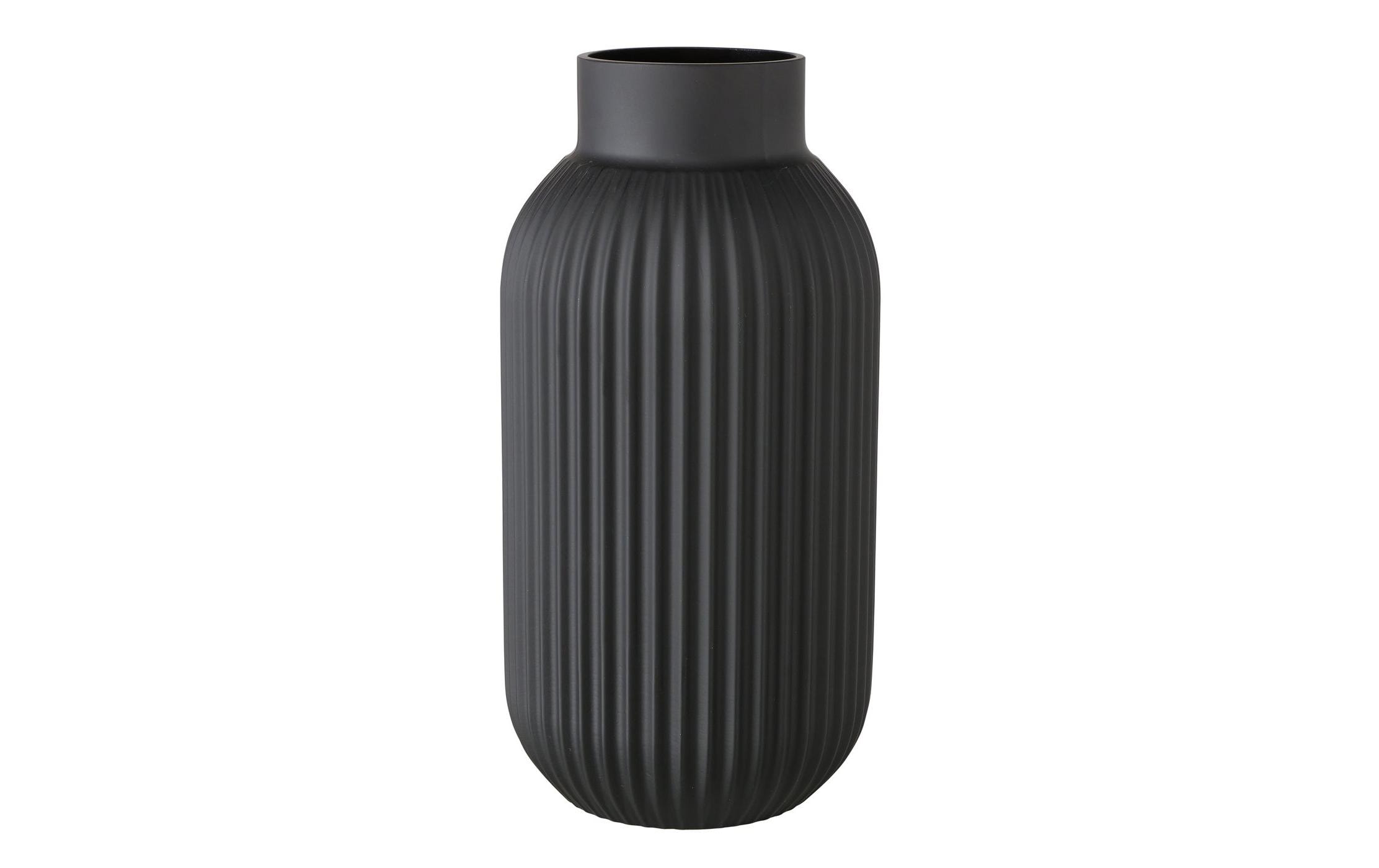 Boltze Vase Nordika 22 cm, Schwarz matt