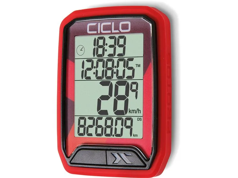 Ciclosport Fahrradcomputer Protos 213 Rot