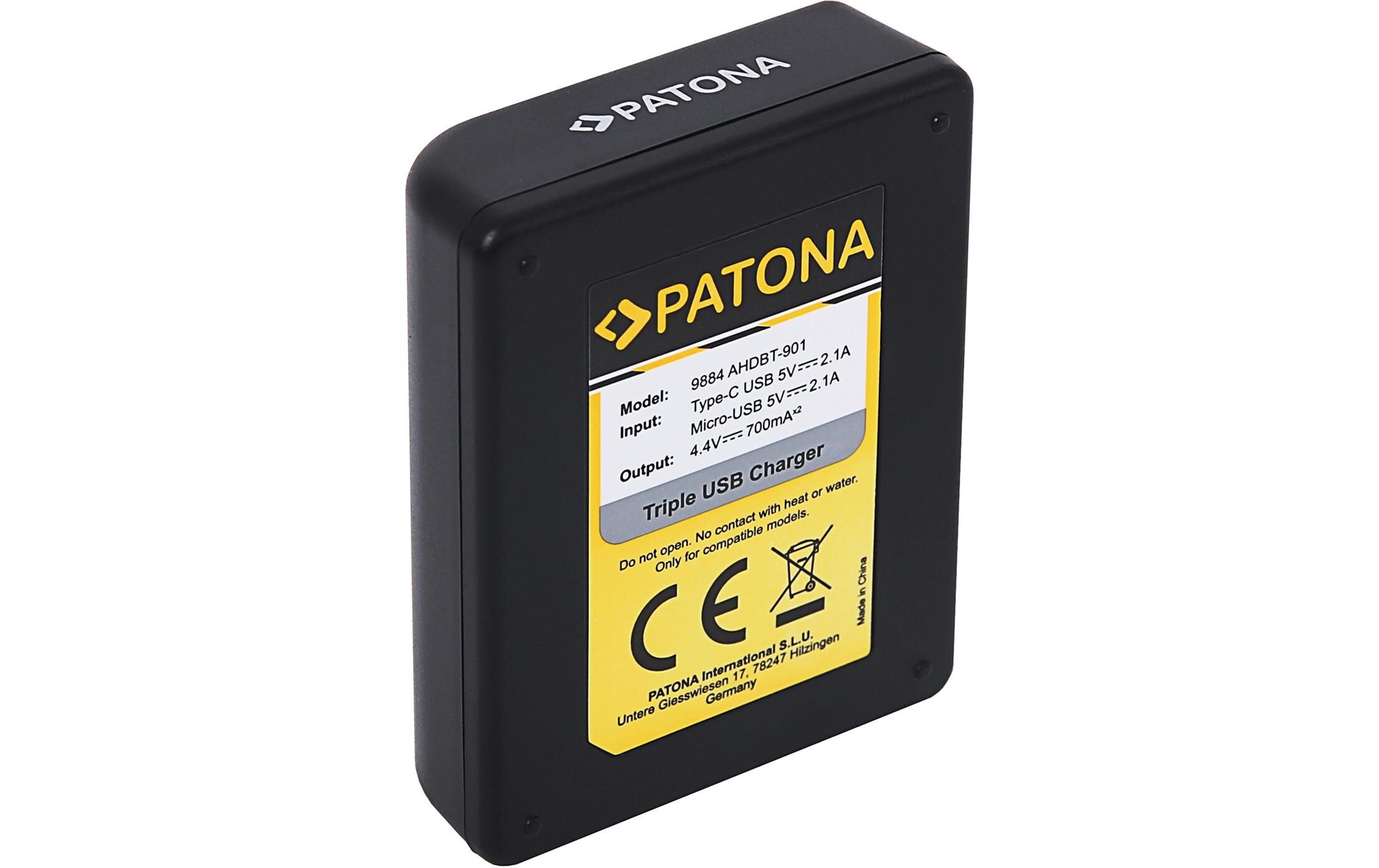 Patona Ladegerät für GoPro Hero 9, Hero 10 und Hero 11