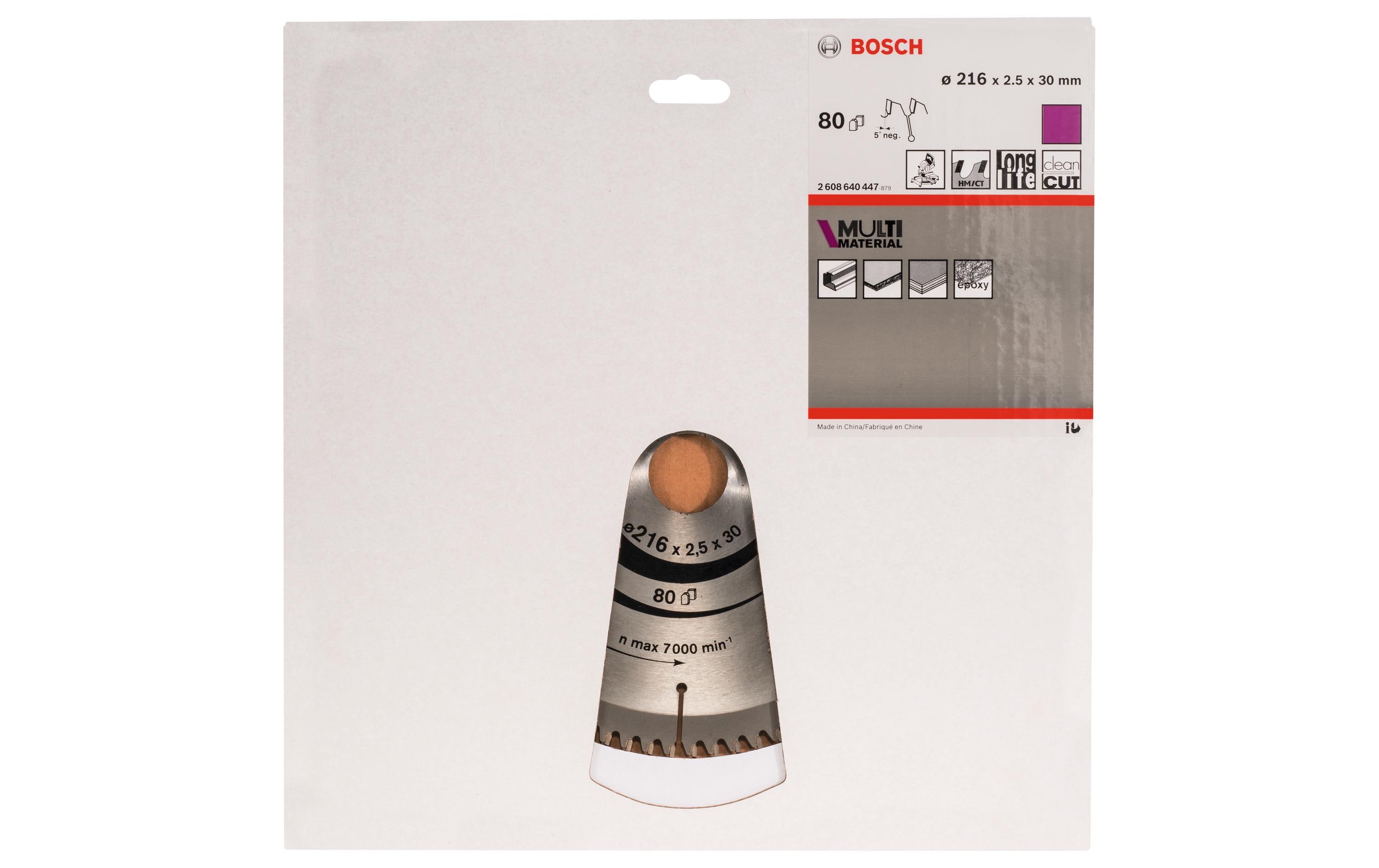 Bosch Professional Kreissägeblatt Multi Material, 216 x 30 x 2.5 mm, Z 80 Bosch Professional Kreissägeblatt Multi Material, 216 x 30 x 2.5 mm, Z 80