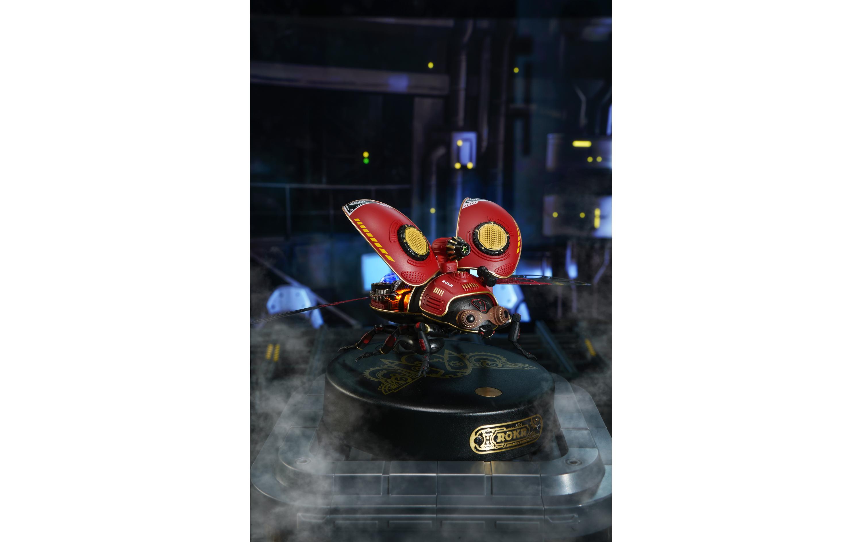 RoboTime Bausatz ROKR Mechanischer Rhinozeros Käfer Rot