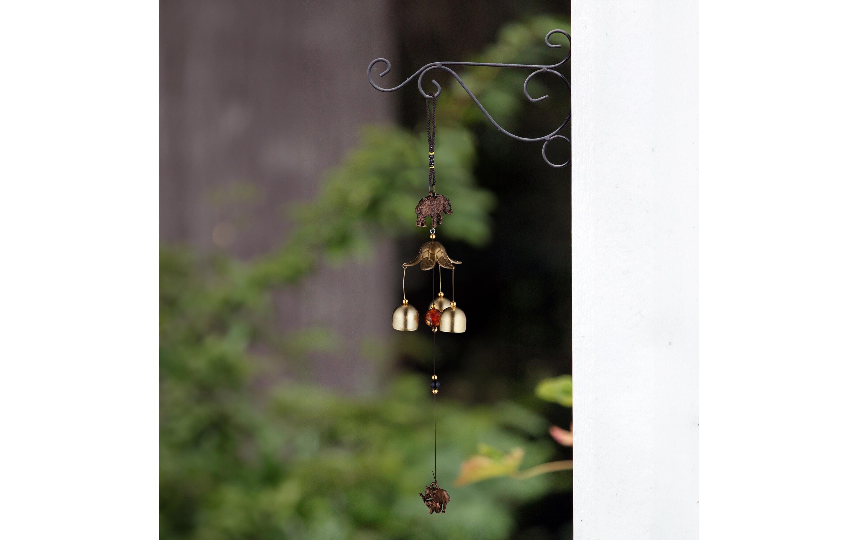 relaxdays Windspiel Feng Shui Elefanten 45.5 cm