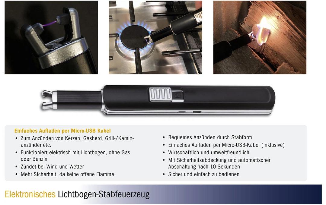 TFA Dostmann Feueranzünder Schwarz