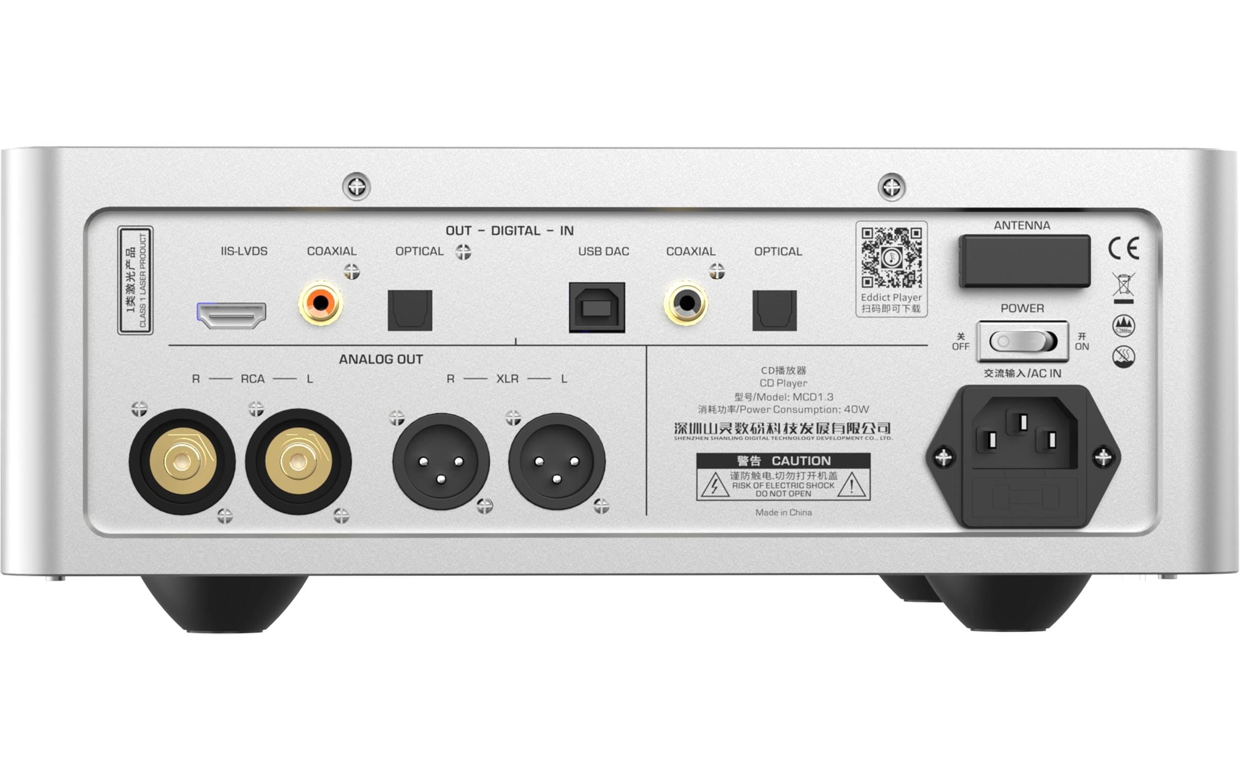Shanling CD-Player MCD1.3 mit BT und WiFi Silber