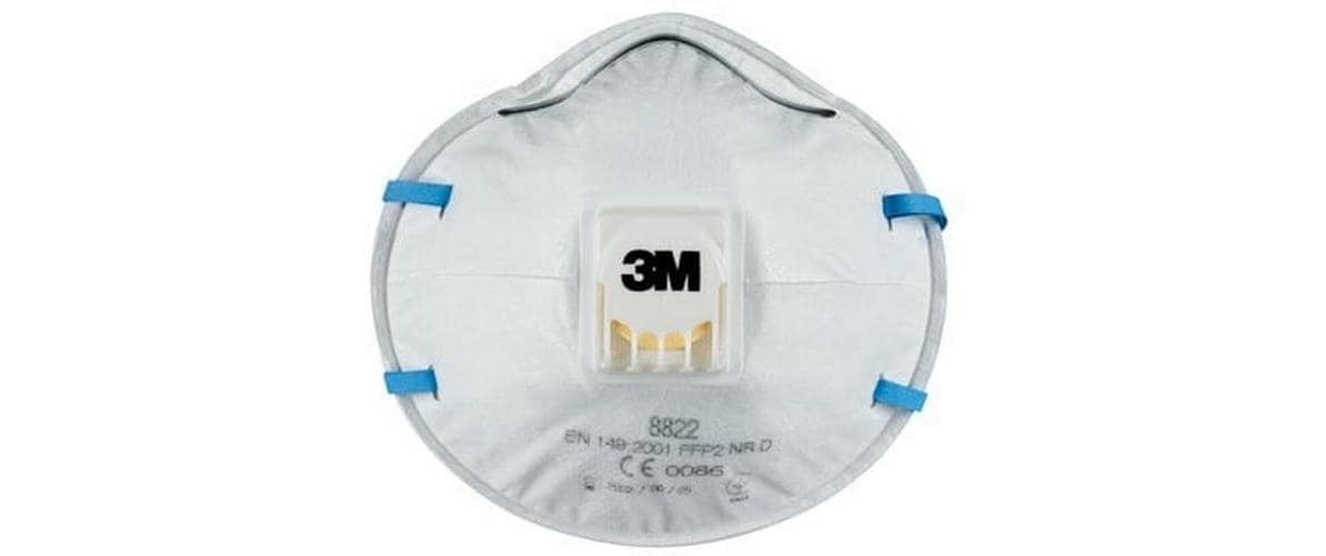 3M Atemschutzmaske Cool Flow 8822 mit Ventil, 5er-Packung