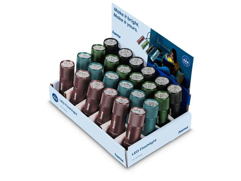 Hama FL25 LED, Aluminium, mit Batterien Hama FL25 LED, Aluminium, mit Batterien