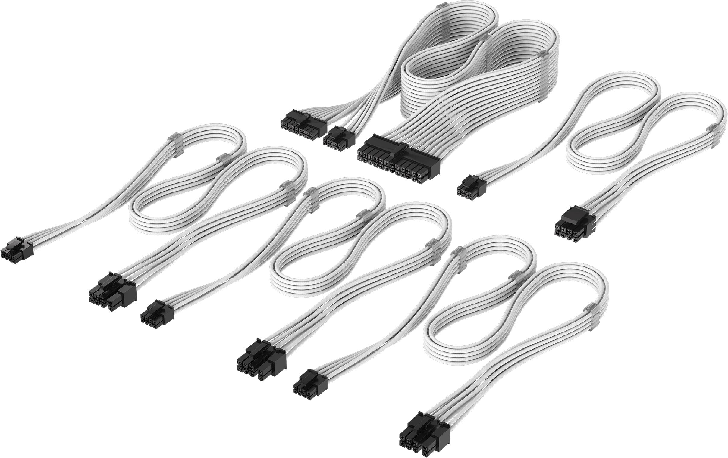 Corsair Stromkabel Pro Sleeved Type 4 Weiss 61 cm