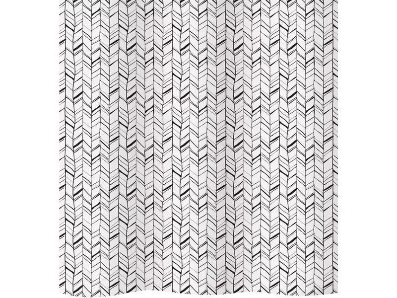 diaqua® Duschvorhang Chevron 120 x 200 cm, Schwarz/Weiss diaqua® Duschvorhang Chevron 120 x 200 cm, Schwarz/Weiss