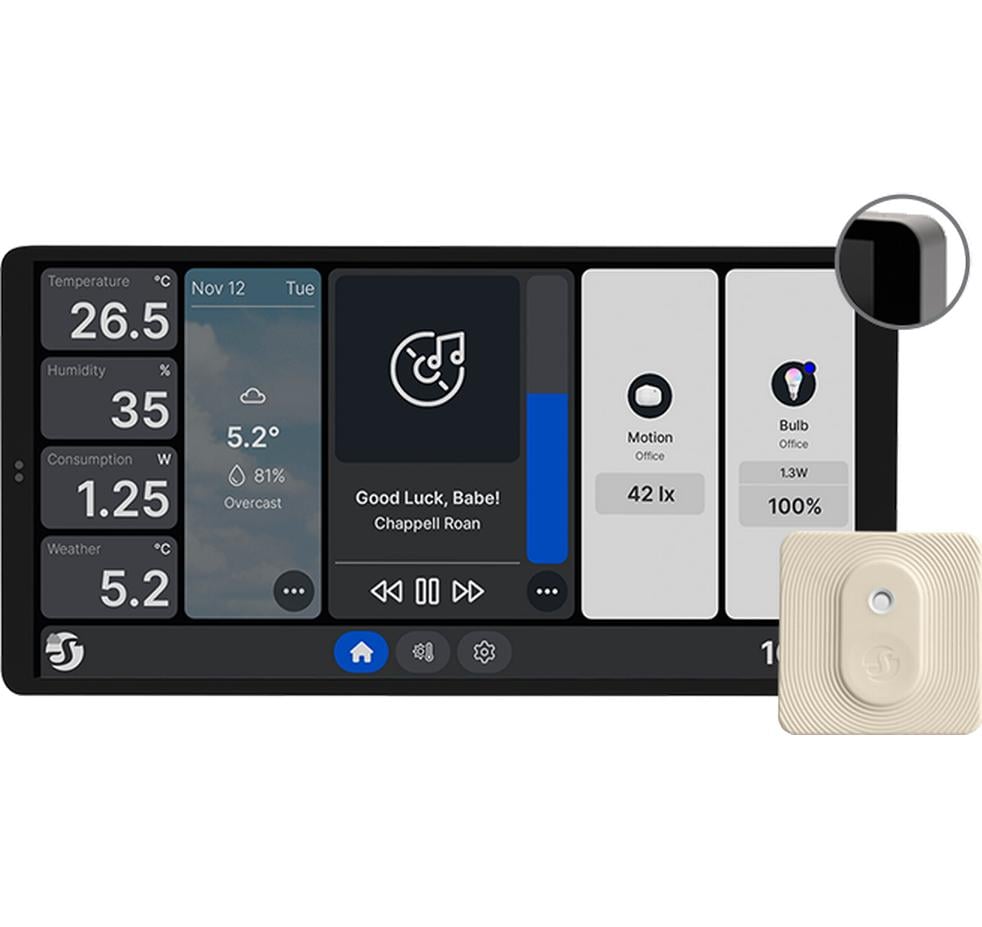 Shelly Wall Display X2 +HT Touchscreen Silber