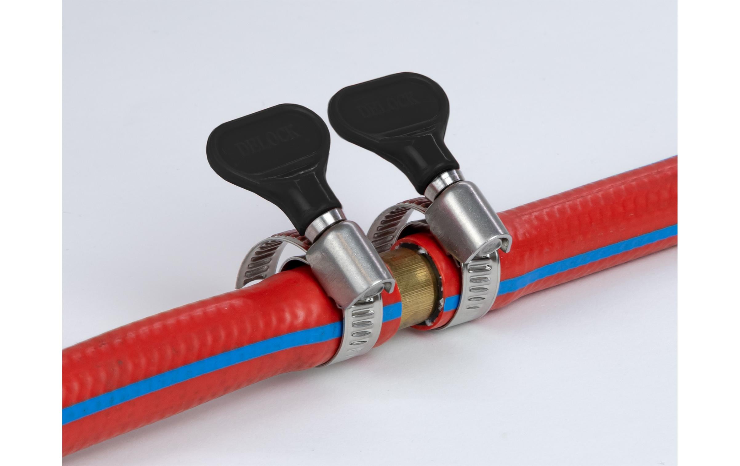 Delock Schlauchschellen-Set 25-40 mm, Schwarz 10 Stück