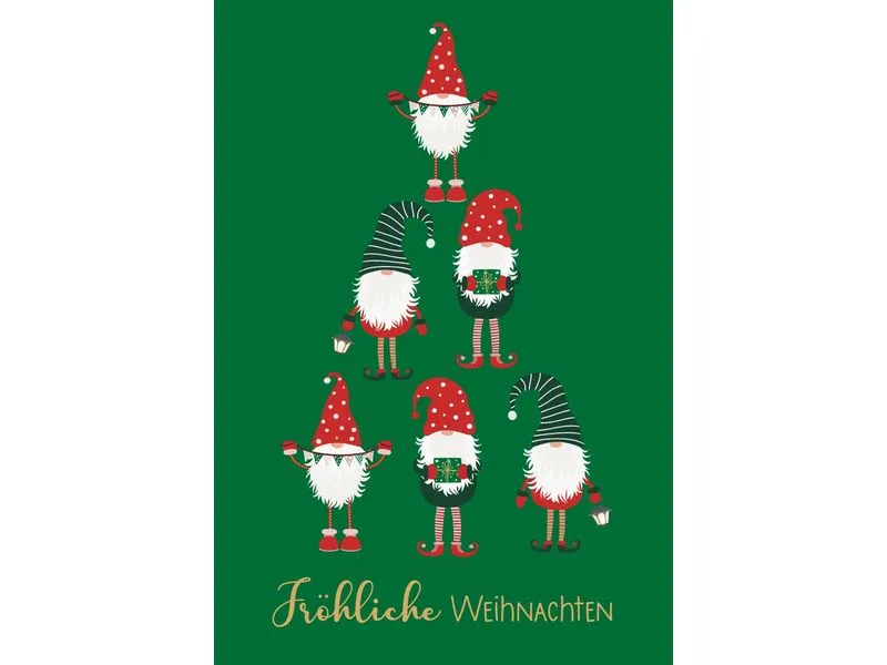 ABC Weihnachtskarte Frohe Weihnachten B6