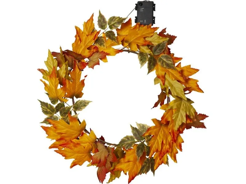 Star Trading Lichterkette Herbstkranz, 30 LEDs, Ø 45 cm, Star Trading Lichterkette Herbstkranz, 30 LEDs, Ø 45 cm,