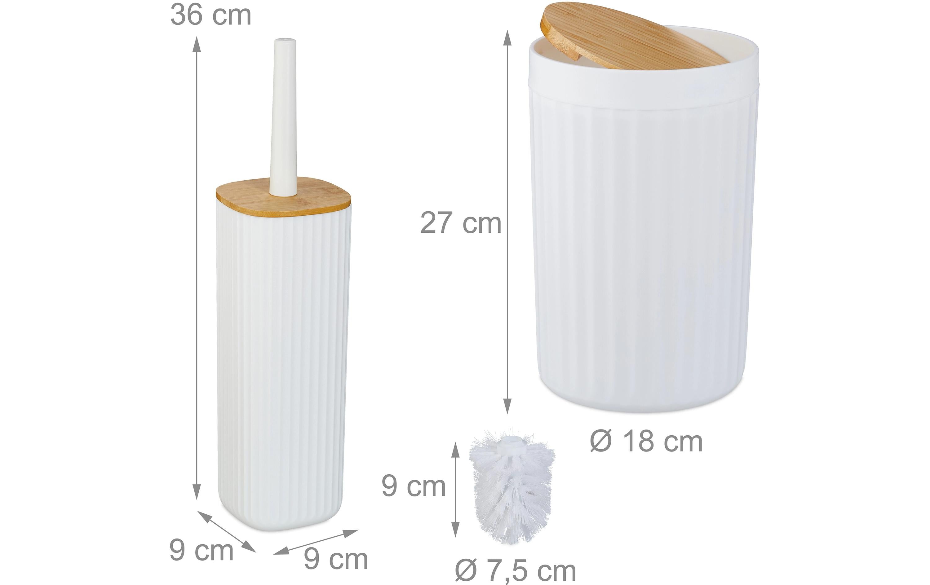 relaxdays Badezimmer-Set 6-teilig, Schwarz