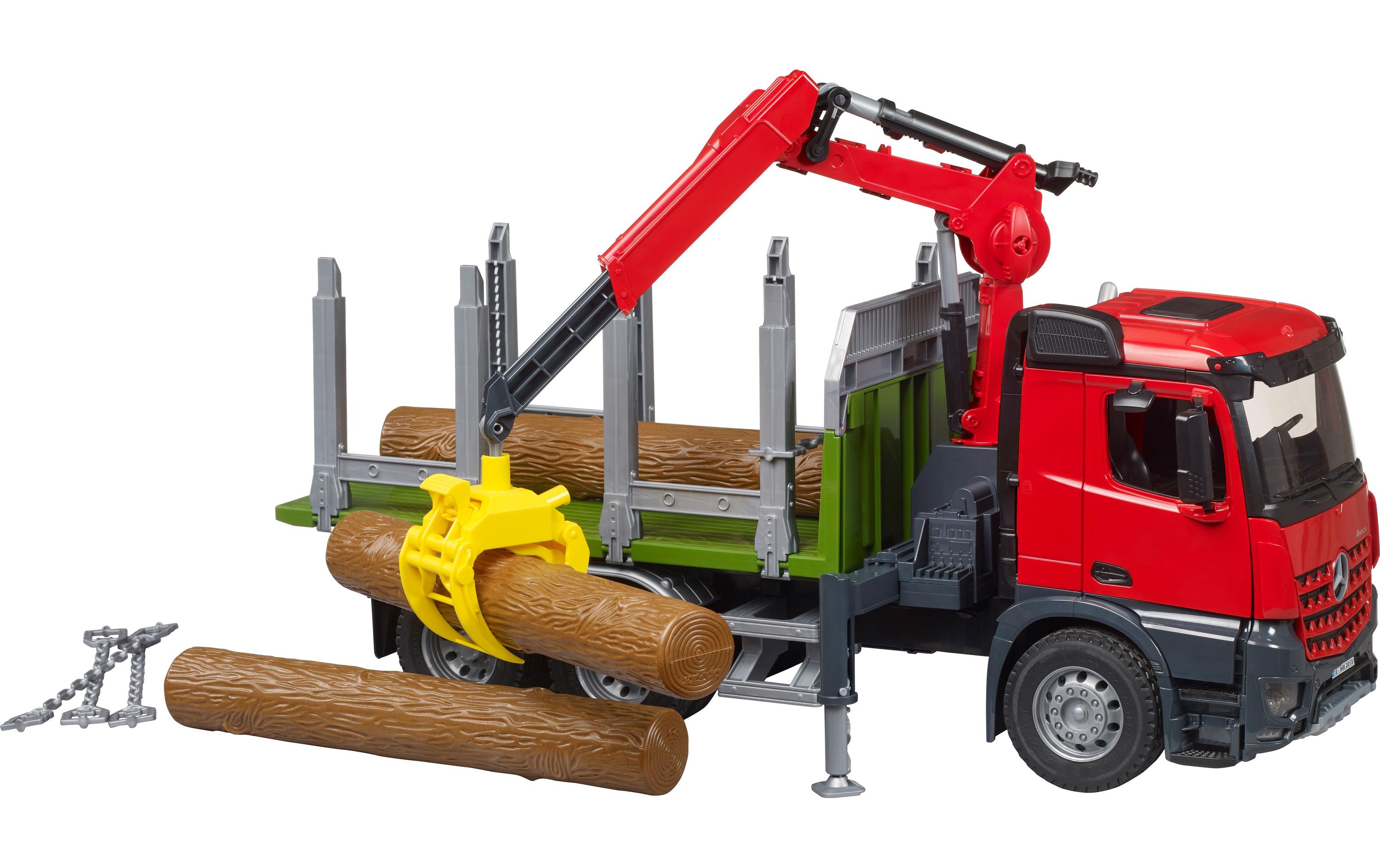 Bruder Spielwaren Arocs Holztransport-LKW