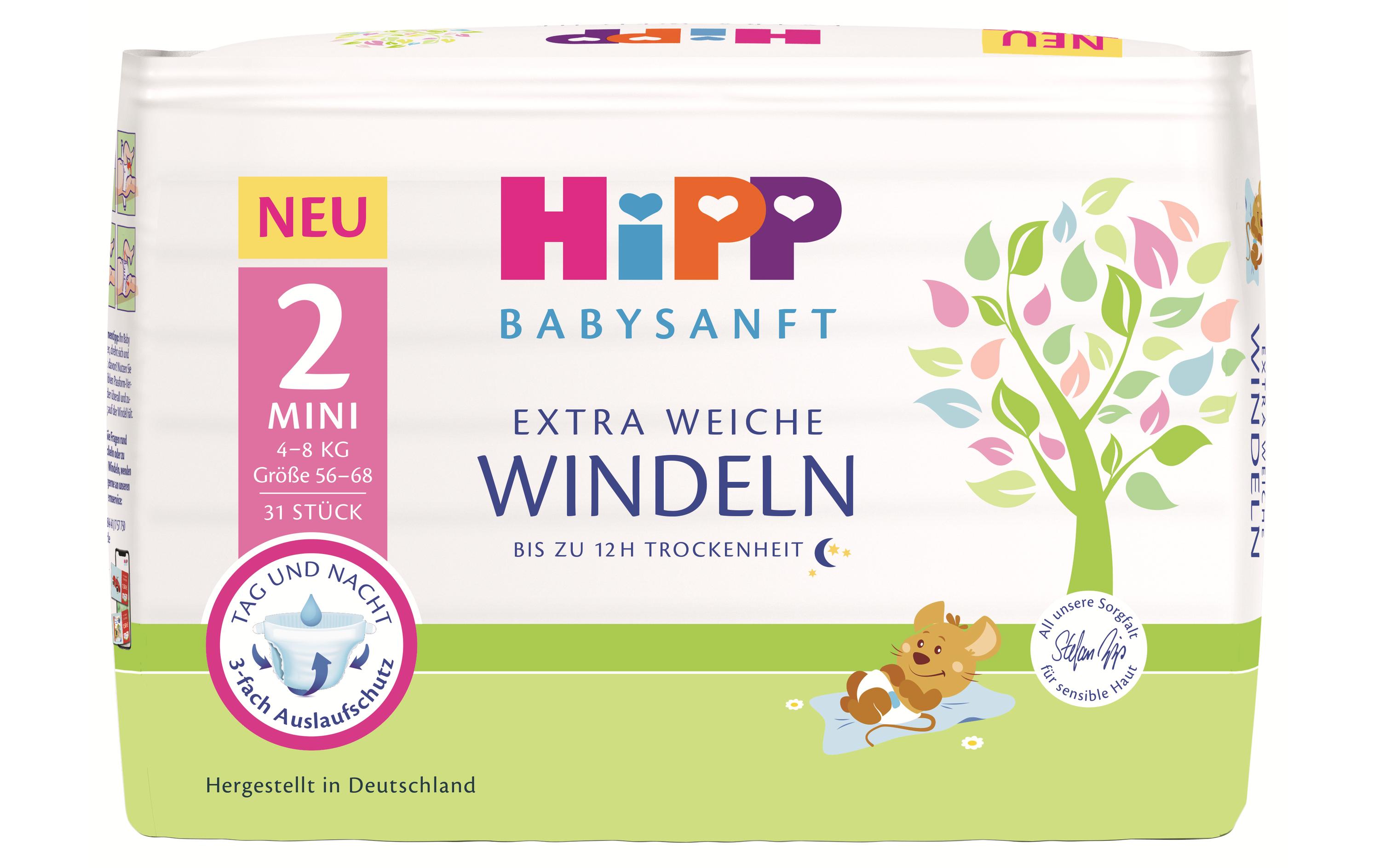 HIPP Windeln Babysanft Mini Grösse 2 HIPP Windeln Babysanft Mini Grösse 2