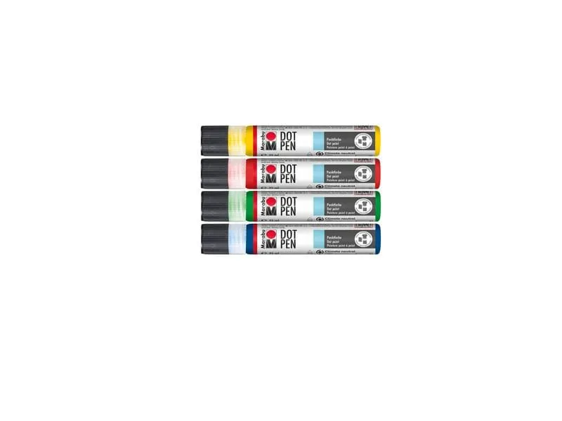 Marabu Perlentropfenfarbe Dot Pen Set, 25 ml, 4 Stk Marabu Perlentropfenfarbe Dot Pen Set, 25 ml, 4 Stk