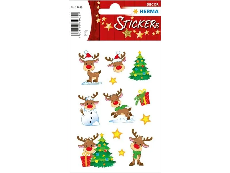 Herma Stickers Weihnachtssticker Kleiner Rudolph 2 Blatt à 24 Sticker Herma Stickers Weihnachtssticker Kleiner Rudolph 2 Blatt à 24 Sticker