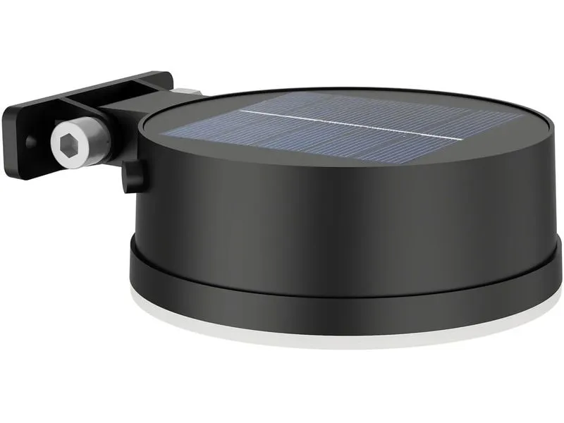Philips Solar Vynce Wandleuchte, Lichtsensor, rund, 2700K, schwarz Philips Solar Vynce Wandleuchte, Lichtsensor, rund, 2700K, schwarz