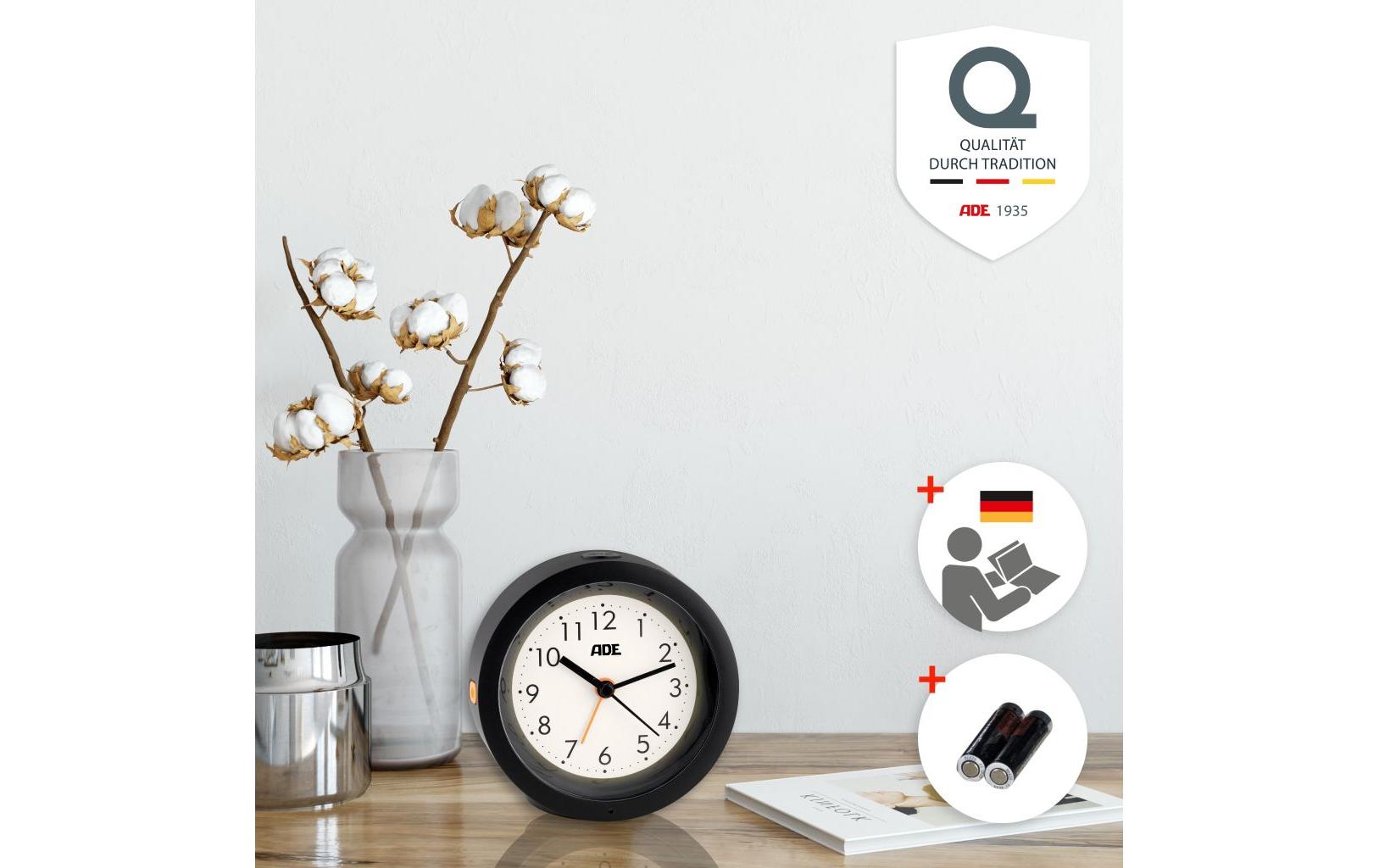 ADE Klassischer Wecker mit Nachtlicht-Sensor