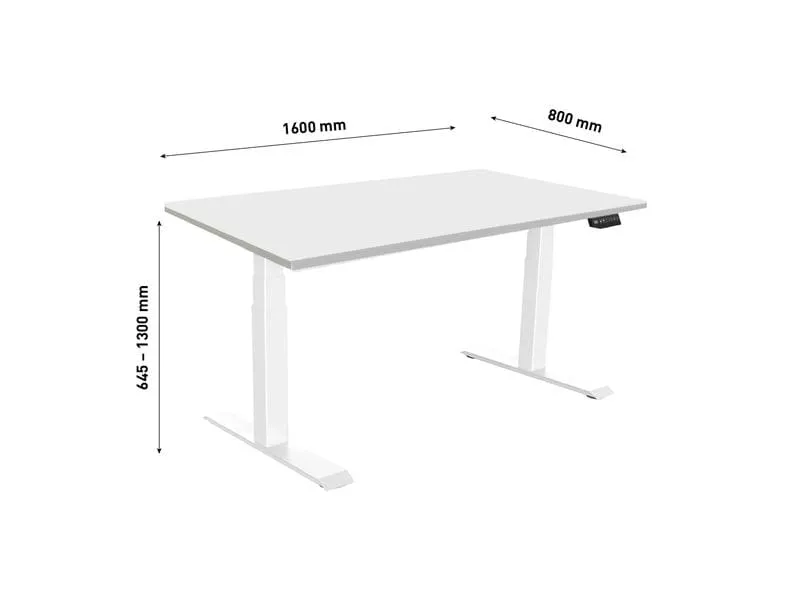 Contini RAL 9016 1.6 x 0.8 m Weiss mit Grauer Tischplatte Contini RAL 9016 1.6 x 0.8 m Weiss mit Grauer Tischplatte