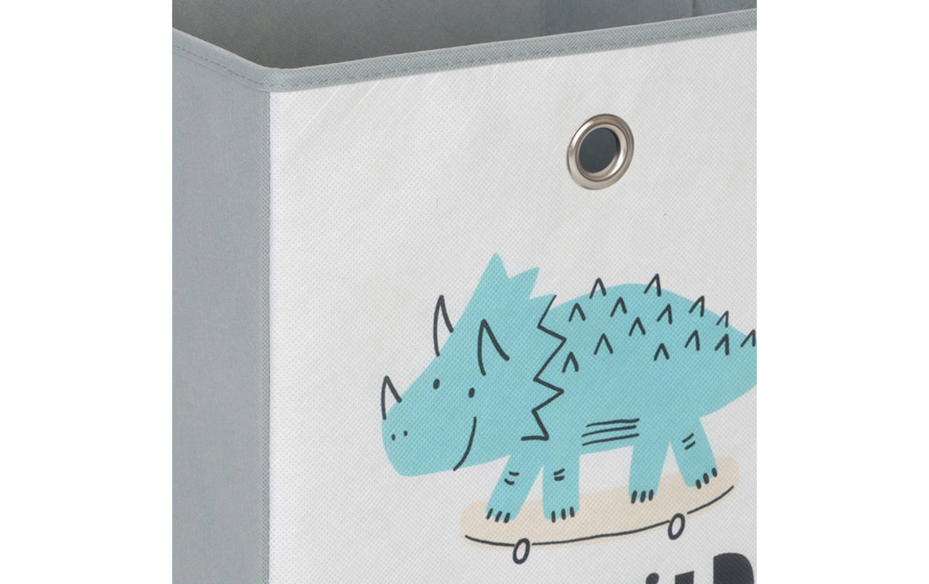 relaxdays Spielzeugbox Dino 3 Stück