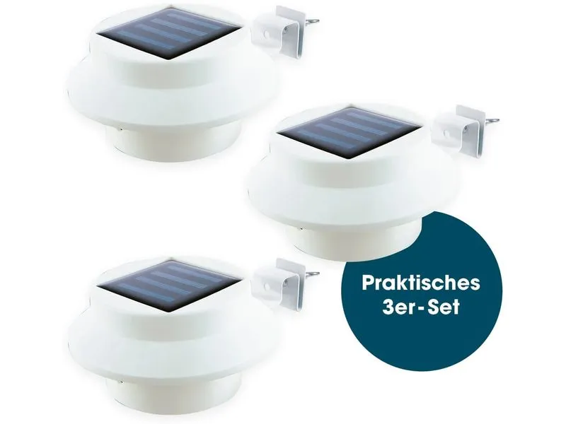 EASYmaxx Solar-Leuchte Dachrinne 3er-Set 1.2 V EASYmaxx Solar-Leuchte Dachrinne 3er-Set 1.2 V
