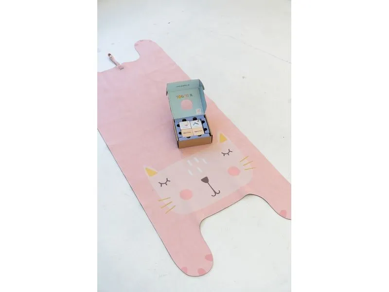 Yogitier Kimmi die Katze Naturkautschuk Mikrofaser Rosa 155 x 60 cm