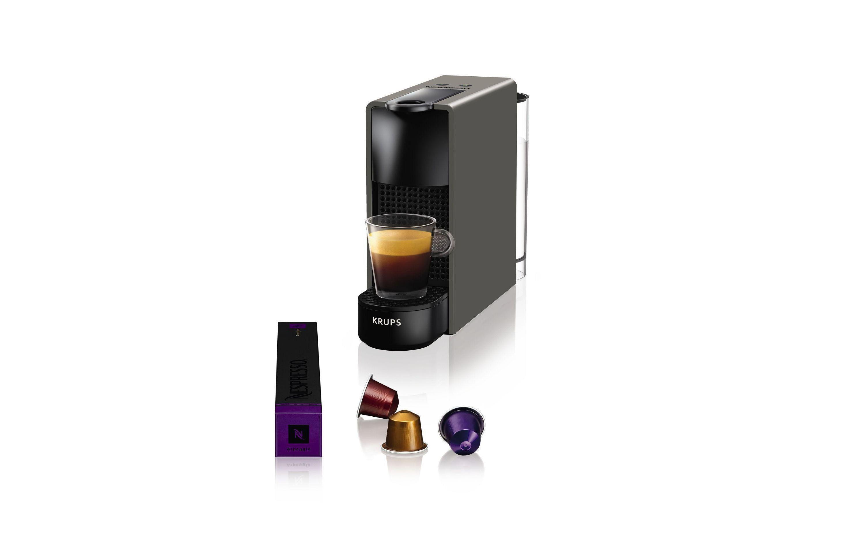 Krups Kaffeemaschine Nespresso Essenza Mini XN110B Grau/Schwarz
