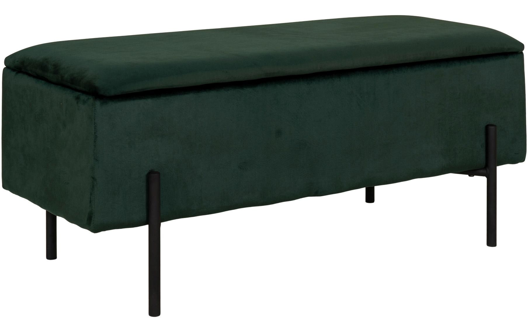House Nordic Sitztruhe Watford 36.5 x 95 x 46 cm, Dunkelgrün